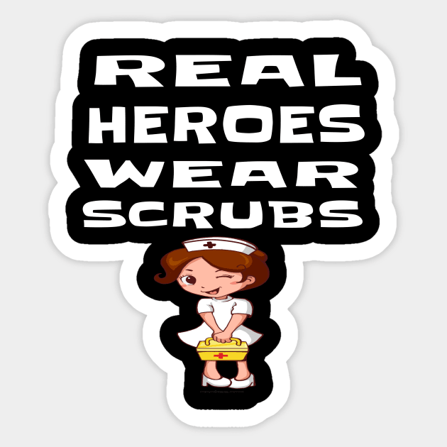 REAL HEROES WEAR SCRUBS Sticker by houssem